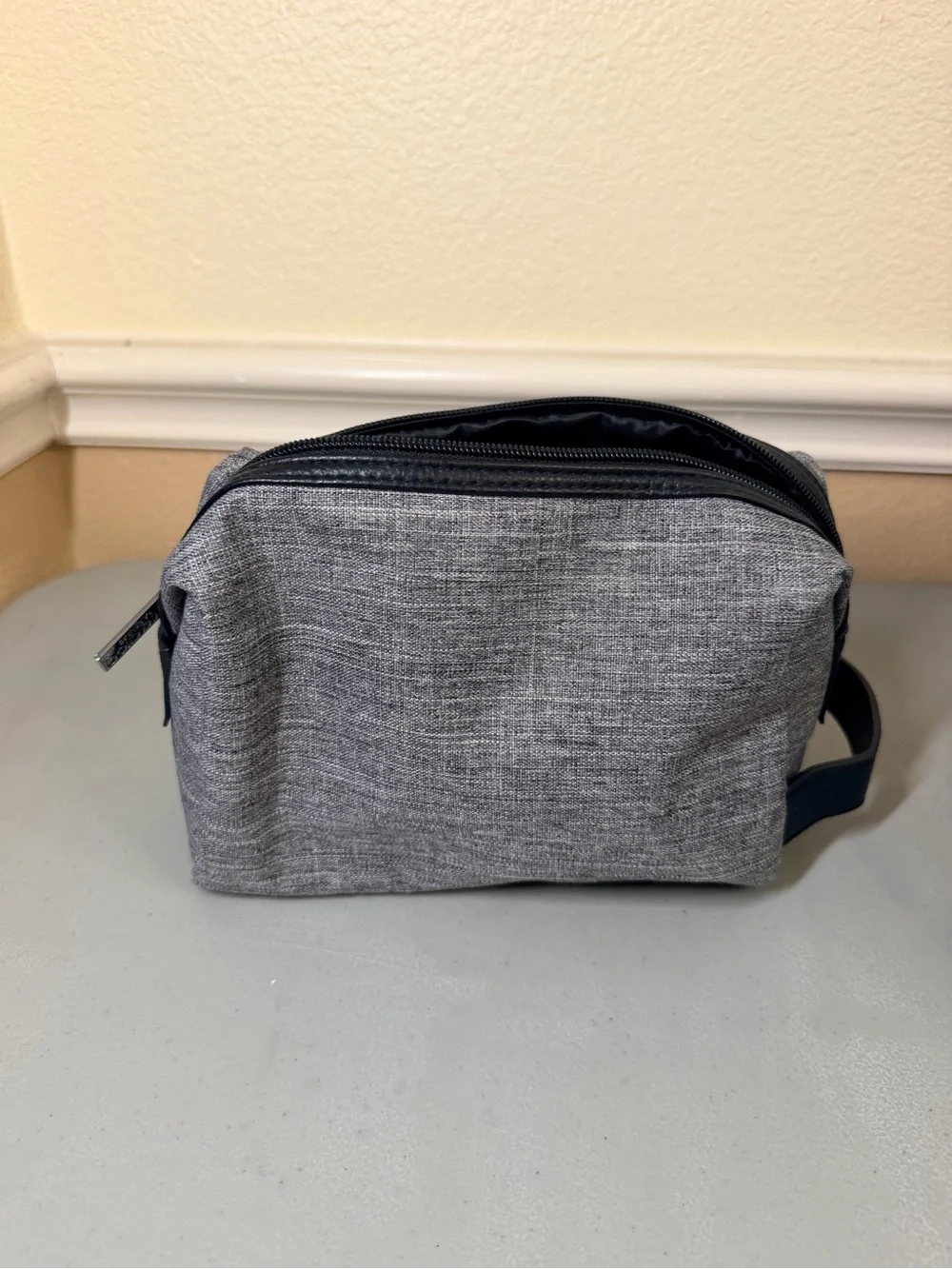 Jimmy Choo Gray Travel Tote and Toiletry Pouch